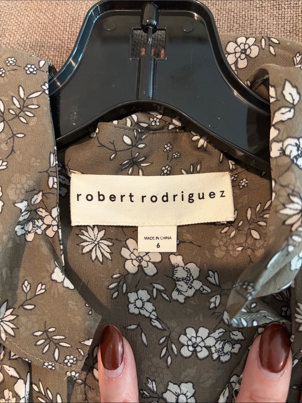Robert Rodriguez Floral Cold Shoulder Dress Size 6 - Picture 8 of 12